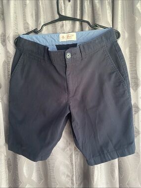 Original Penguin Navy Chino Shorts Men’s 29 Flat Front Casual Golf Shorts
